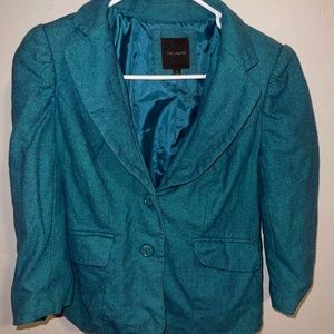 The Limited Teal Three Quarter Blazer